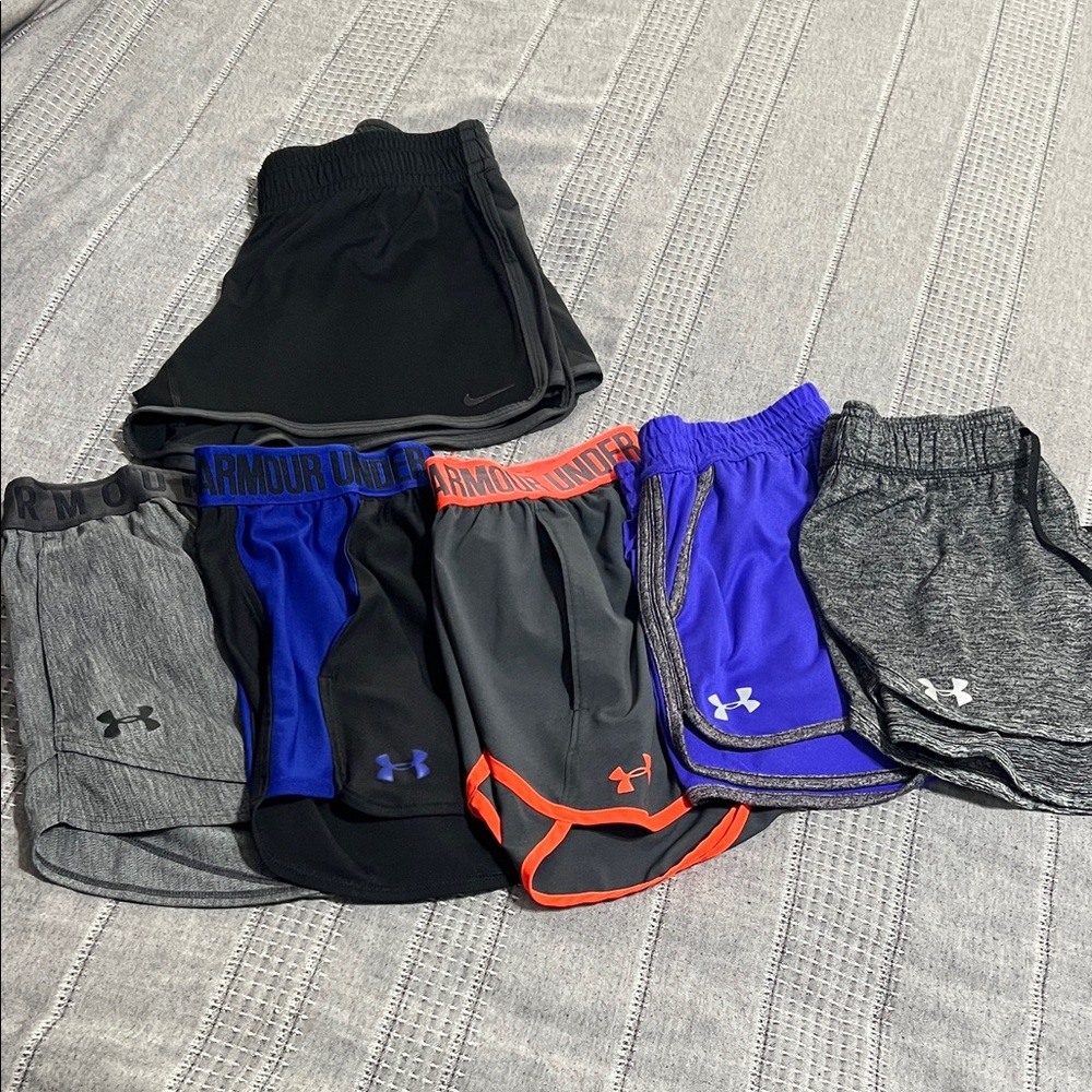 Under Armour Athletic Shorts Set - Black, Blue, Gray, Orange
